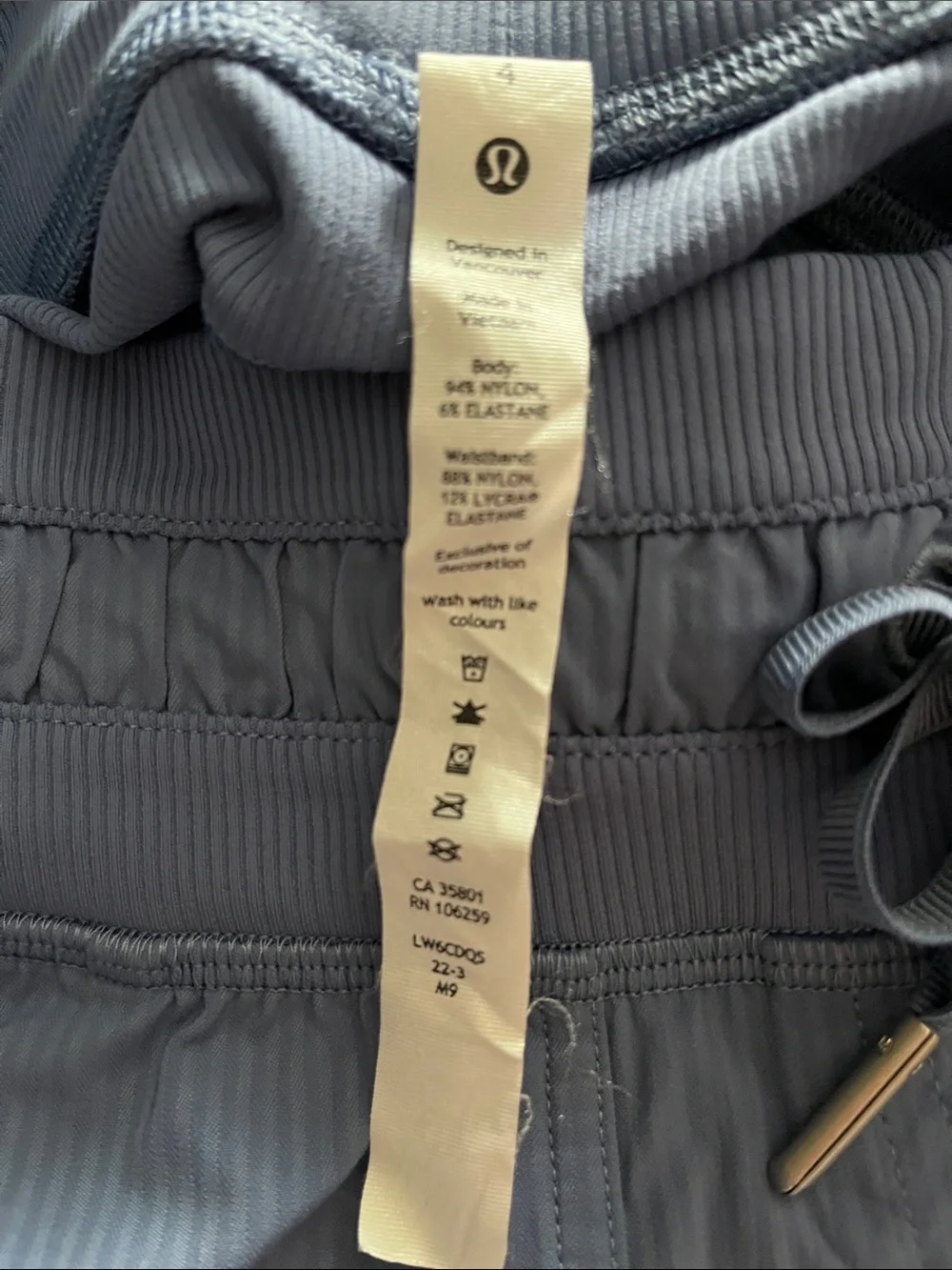 lululemon athletica Slate Blue Track Joggers with Drawstring Waist